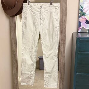 Ag Adriano Goldschmied Lux Khaki Straight-Leg Pants
